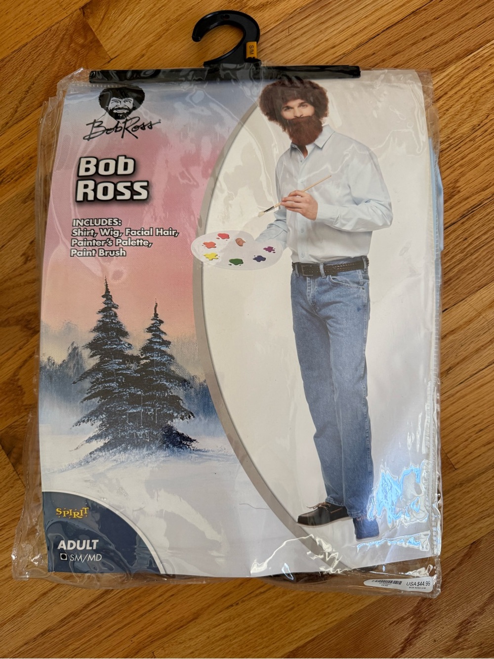 Light Blue adult Bob Ross Costume Shirt